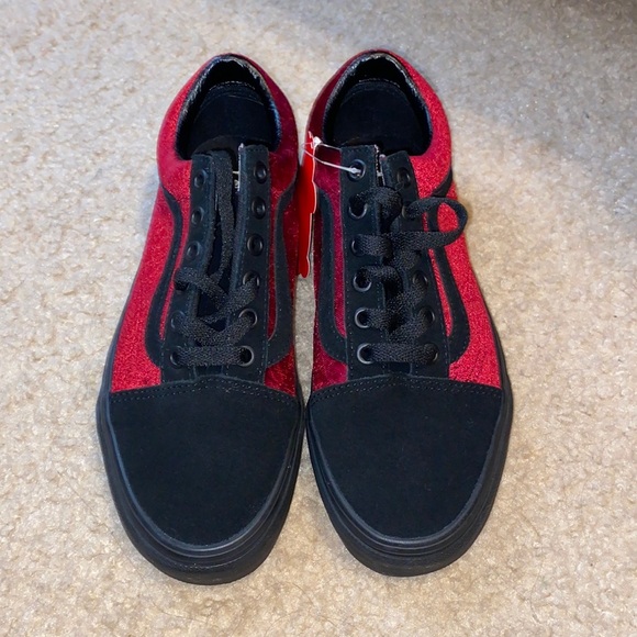 NWT Old Skool Velvet Parisian Night/Cerise - Picture 1 of 7